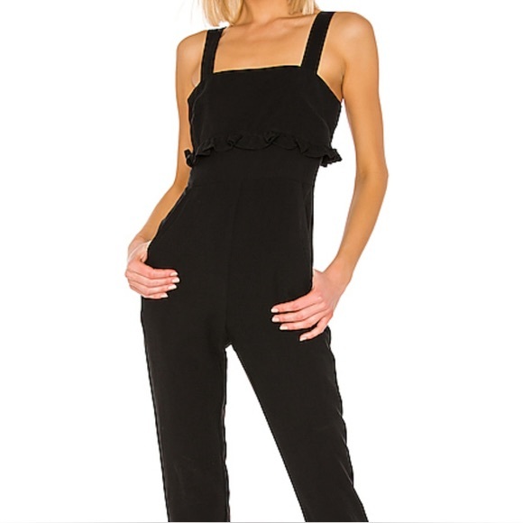 BCBG Pants - Women’s Black Ruffled BCBG Jumpsuit (size 6)